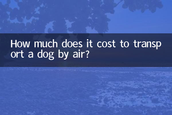 Combien coûte le transport d'un chien par avion ?