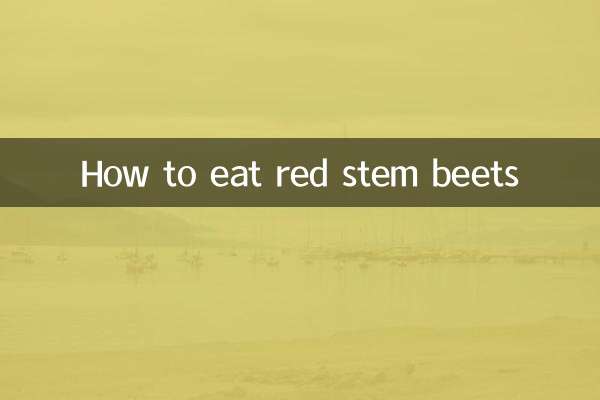 Cómo comer remolacha de tallo rojo