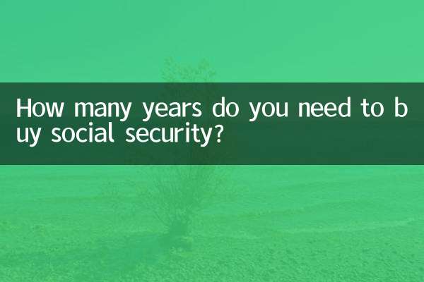 How many years do you need to buy social security?