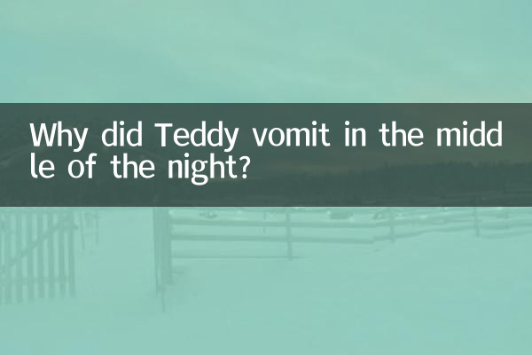 Why did Teddy vomit in the middle of the night?