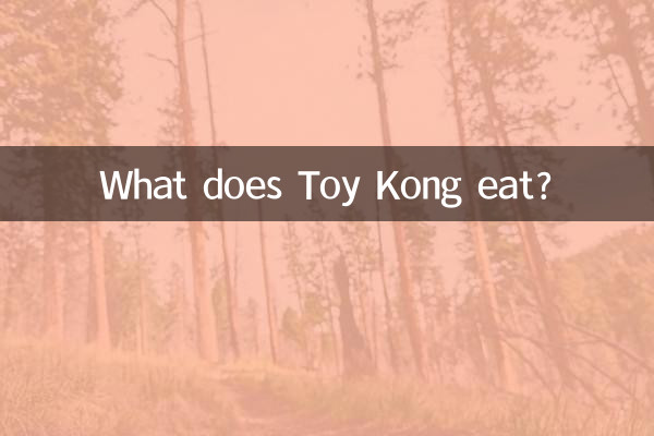 Cosa mangia Toy Kong?
