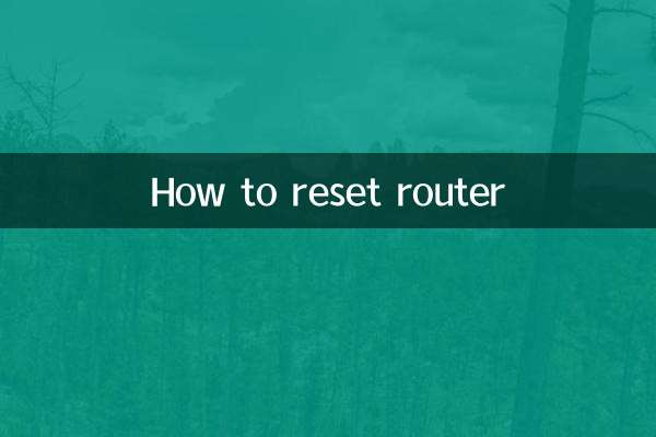 Comment réinitialiser le routeur