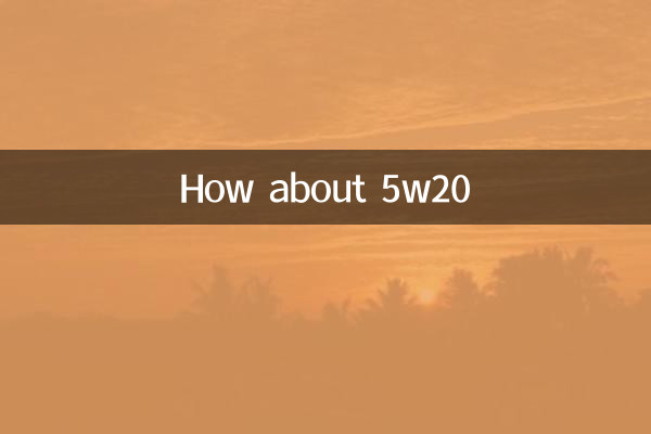 Que tal 5w20
