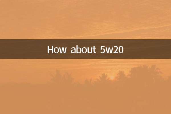 ماذا عن 5w20؟