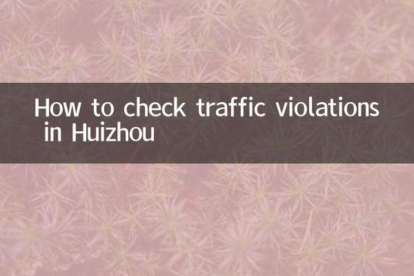 How to check traffic violations in Huizhou