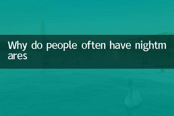 なぜ人はよく悪夢を見るのか