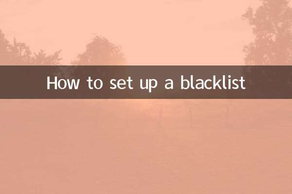 نحوه تنظیم لیست سیاه