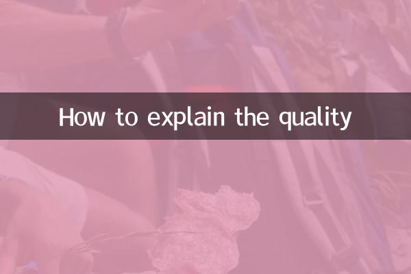How to explain the quality