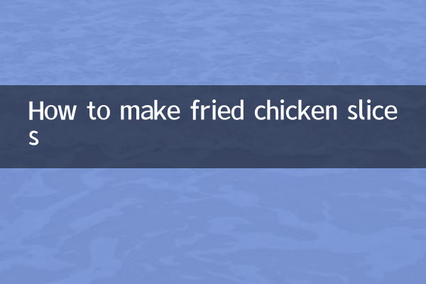 Comment faire des tranches de poulet frit
