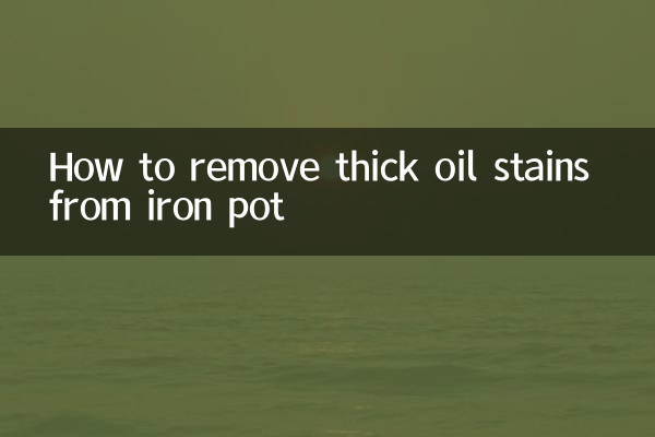 How to remove thick oil stains from iron pot