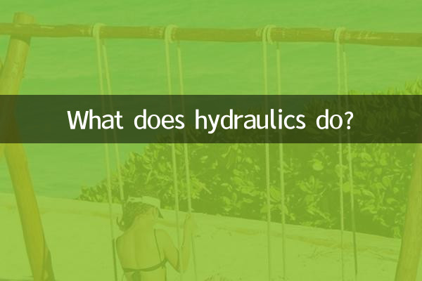 ¿Qué hace la hidráulica?