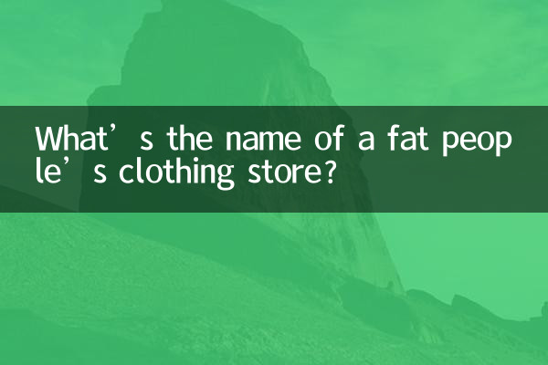胖人服装店起什么名
