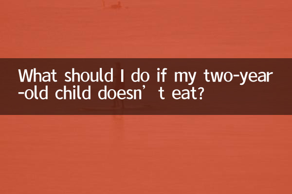 What should I do if my two-year-old child doesn’t eat?