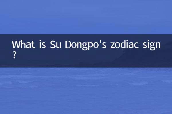 Какой знак зодиака у Су Дунпо?