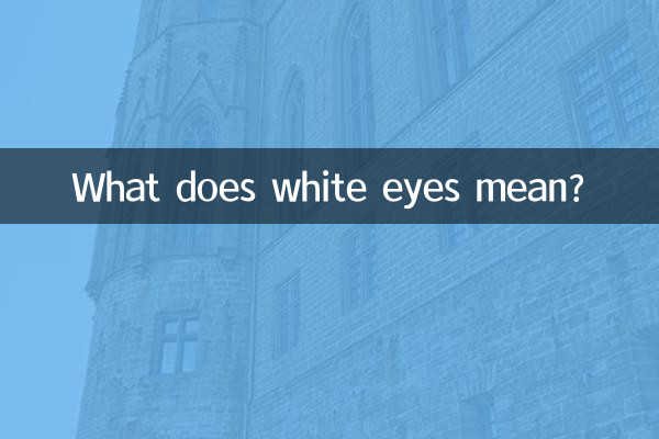 What does white eyes mean?