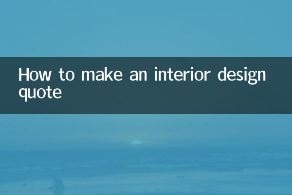 How to make an interior design quote