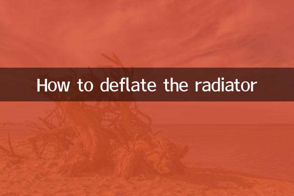 How to deflate the radiator
