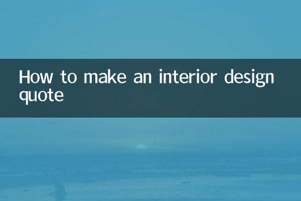 How to make an interior design quote