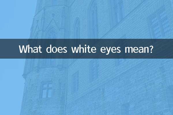 What does white eyes mean?