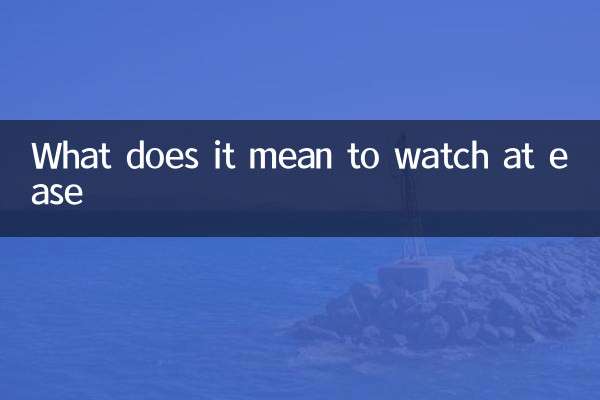 What does it mean to watch at ease