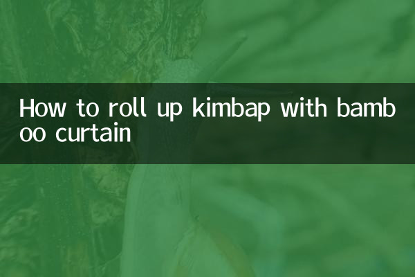 Wie man Kimbap mit einem Bambusvorhang aufrollt