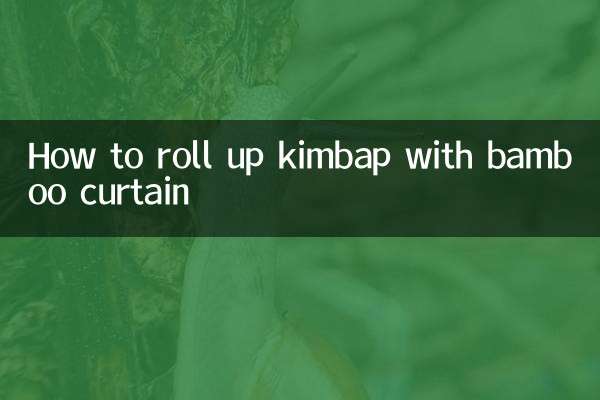 Wie man Kimbap mit einem Bambusvorhang aufrollt