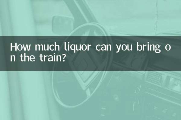 How much liquor can you bring on the train?