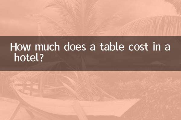 Quanto costa un tavolo in un hotel?