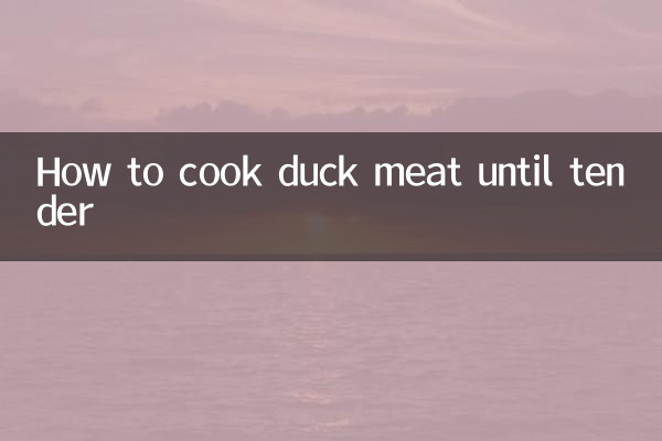 Wie man Entenfleisch zart kocht