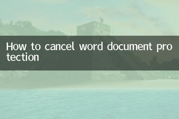 How to cancel word document protection