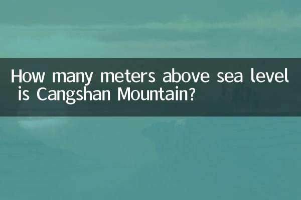 На каком уровне над уровнем моря находится гора Цаншань?