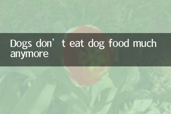 Los perros ya no comen mucho comida para perros