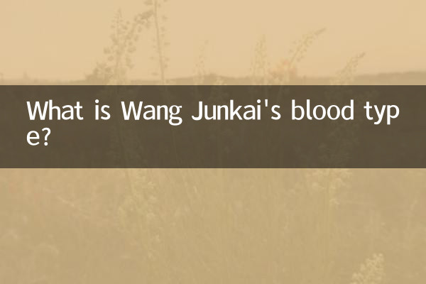Qual è il gruppo sanguigno di Wang Junkai?