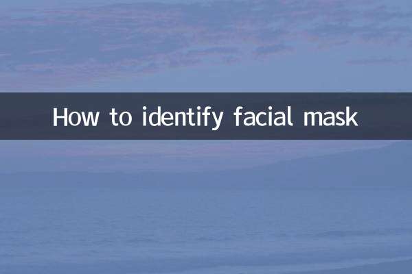 So erkennen Sie eine Gesichtsmaske