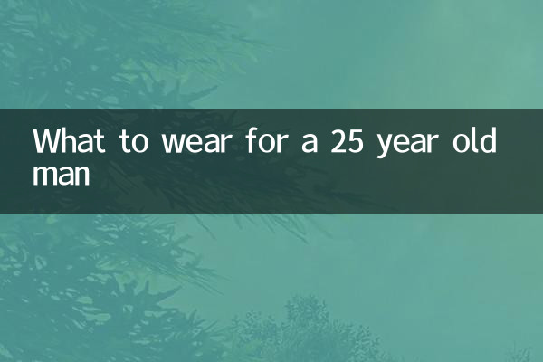 25세 남성은 무엇을 입어야 할까요?