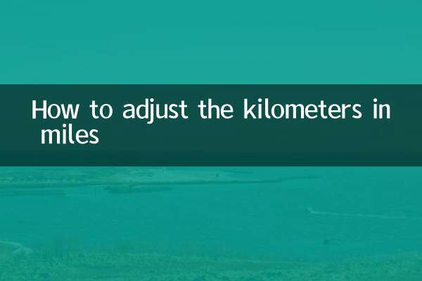 How to adjust the kilometers in miles