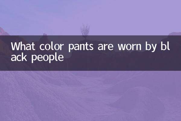 De quelle couleur de pantalon portent les Noirs ?