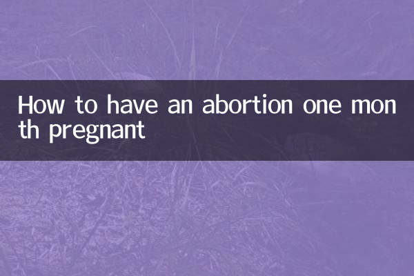How to have an abortion one month pregnant