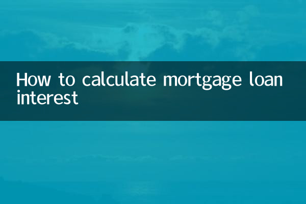 How to calculate mortgage loan interest