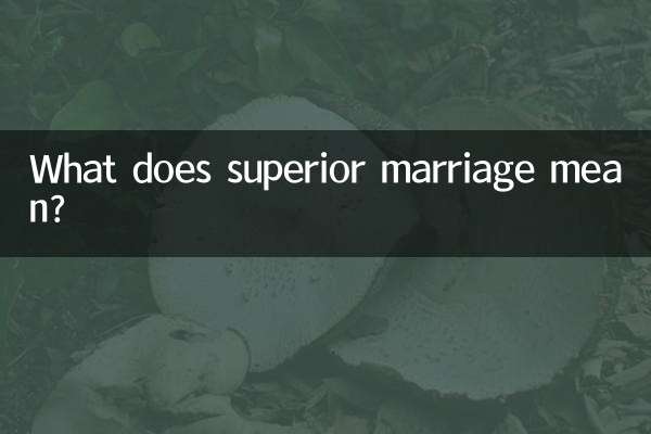 Cosa significa matrimonio superiore?