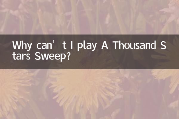 ¿Por qué no puedo jugar A Thousand Stars Sweep?