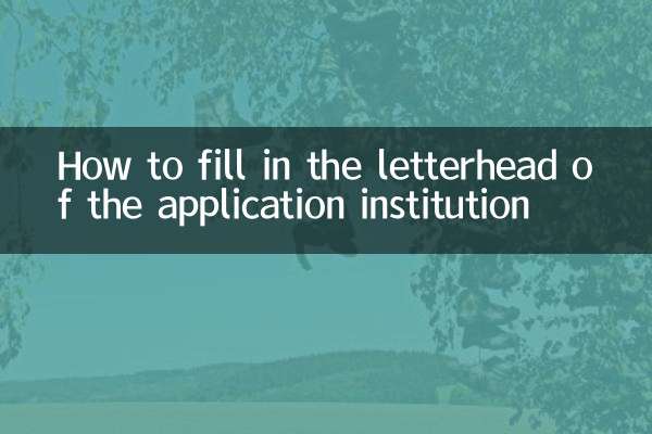 지원 기관의 레터헤드 작성 방법