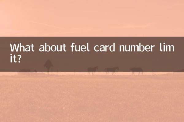 জ্বালানী কার্ড নম্বর সীমা সম্পর্কে কি?
