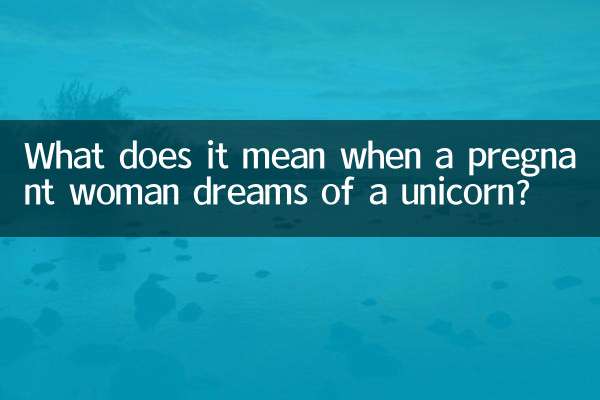 What does it mean when a pregnant woman dreams of a unicorn?