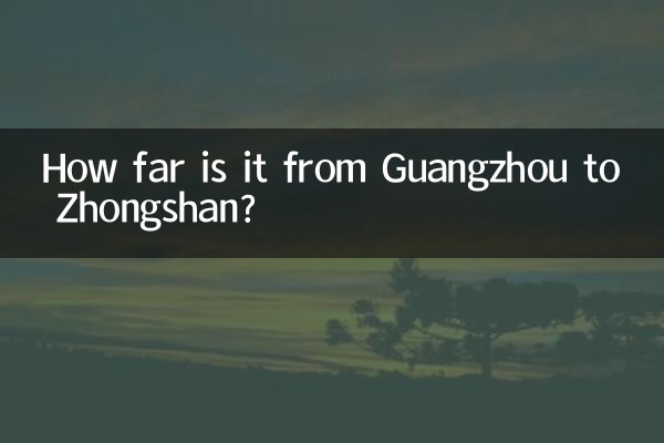 गुआंगज़ौ से झोंगशान कितनी दूर है?