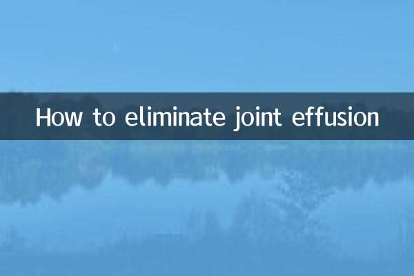 Comment éliminer l'épanchement articulaire