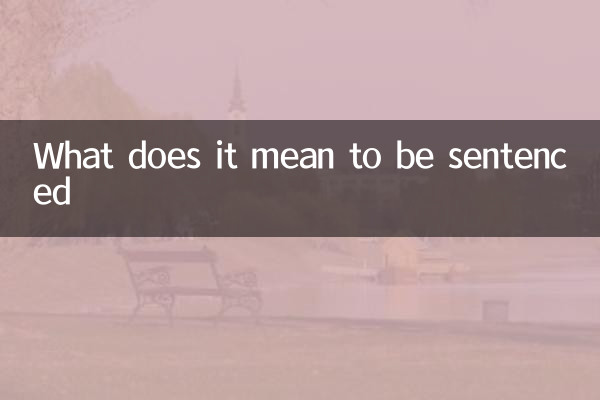 What does it mean to be sentenced