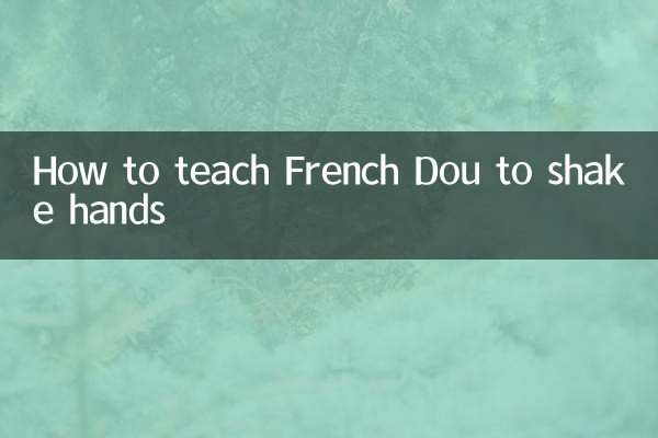 How to teach French Dou to shake hands