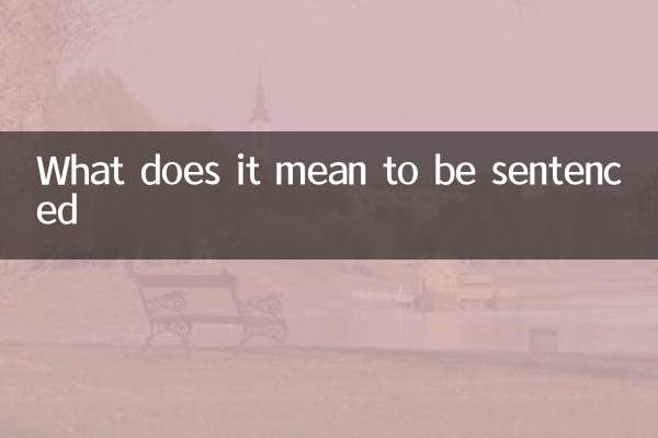 What does it mean to be sentenced