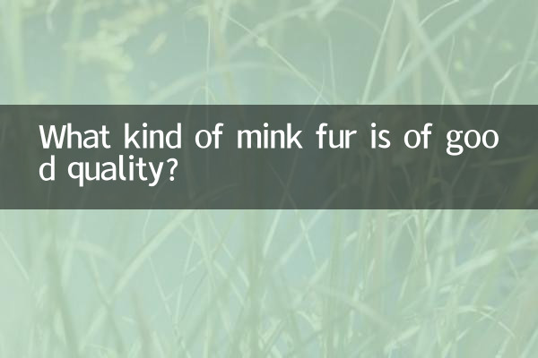 কি ধরনের মিঙ্ক পশম ভাল মানের?